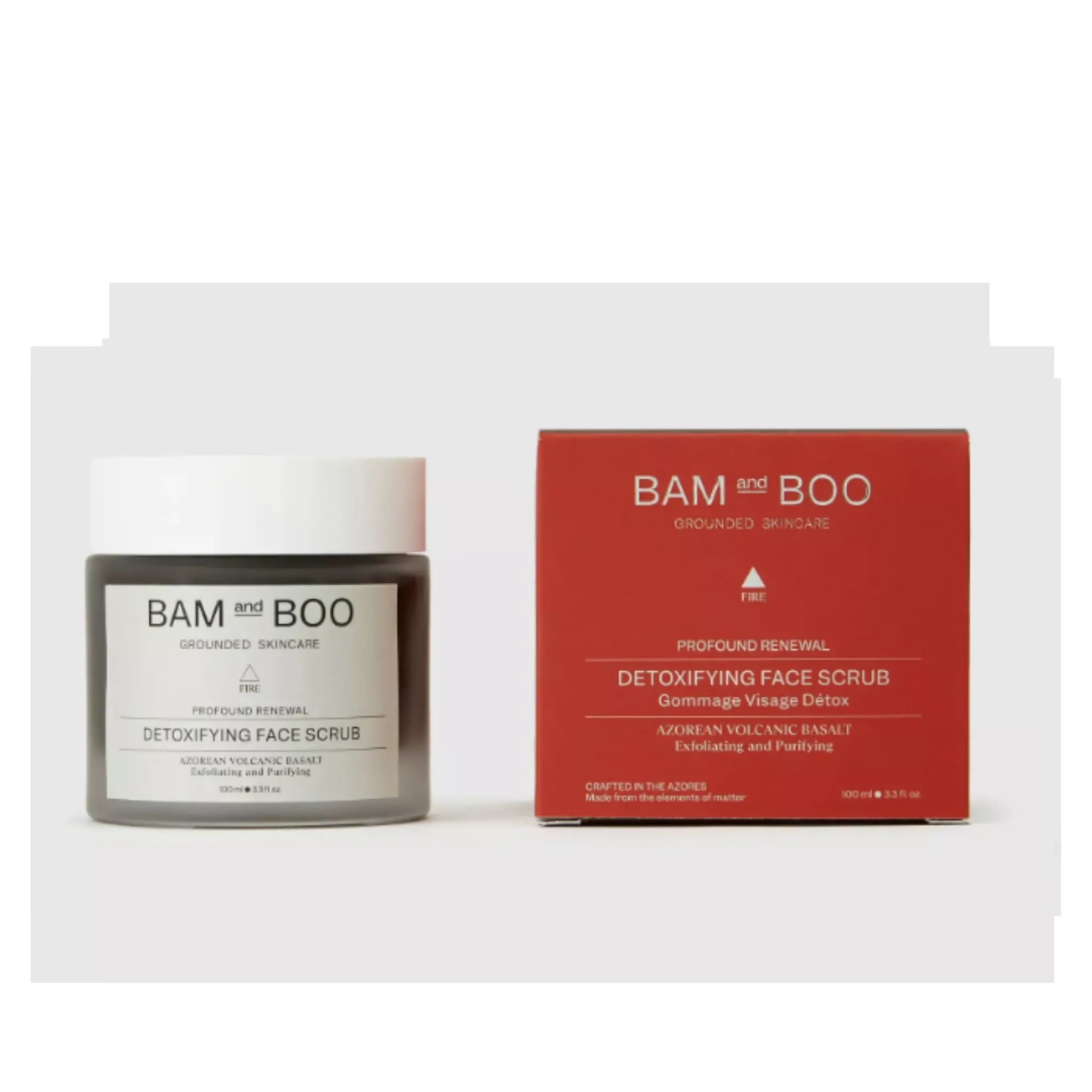 BAM AND BOO skincare product packaging on a white background