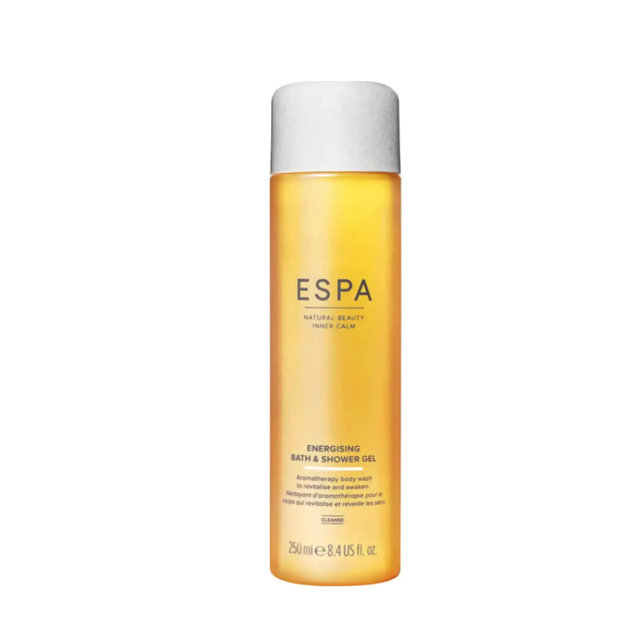 ESPA shower gel on white background
