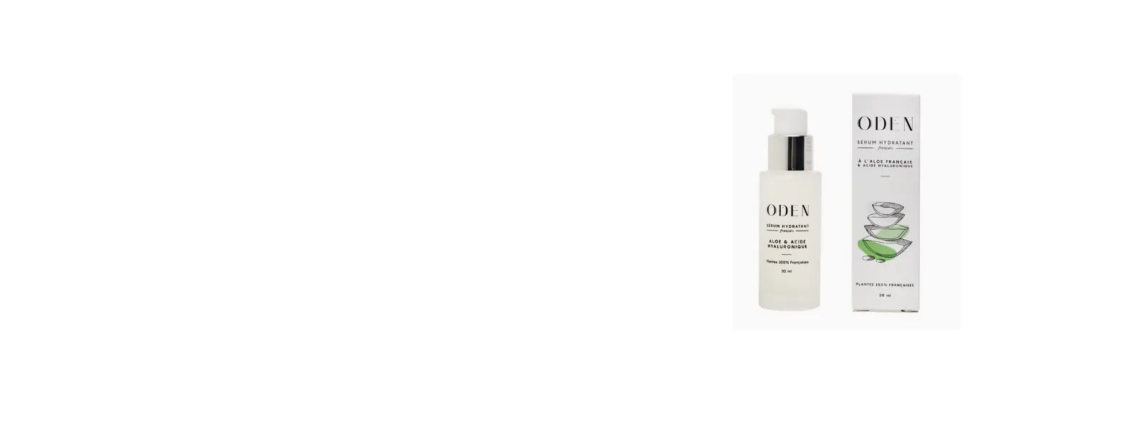 Lady applying face serum, beige background.