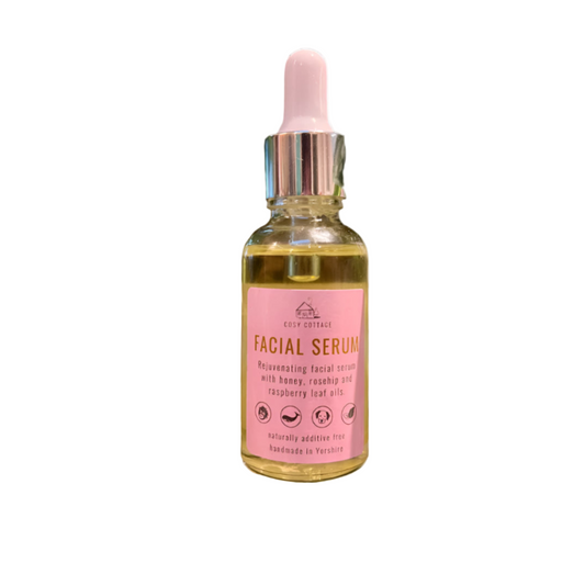 Natural Serum with honey, Rosehip, Raspberry leaf oil, front