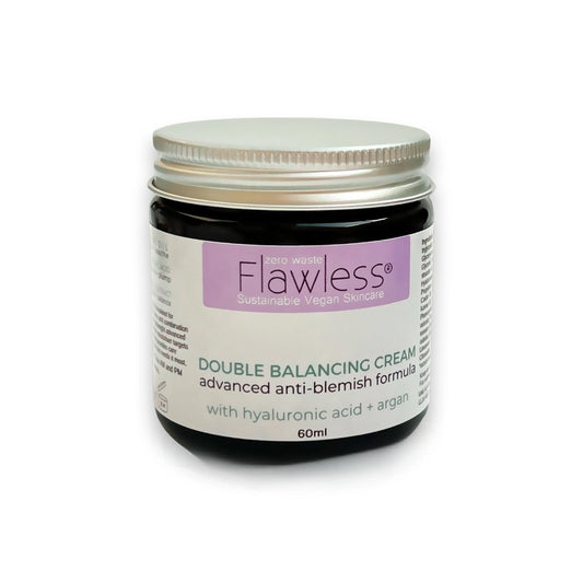 Facial Moisturiser Double Balancing Cream with Hyaluronic acid, white background, front