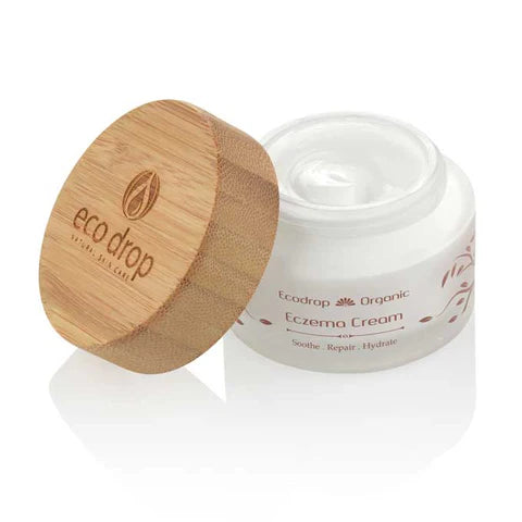 Ecodrop Organic Eczema Cream 50ml, open, texture
