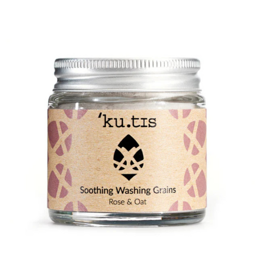 Jar with kutis Soothing Washing Grains Rose & Oat 30g