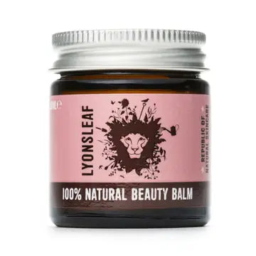 Jar of Lyonsleaf 100% Natural Beauty Balm on a white background