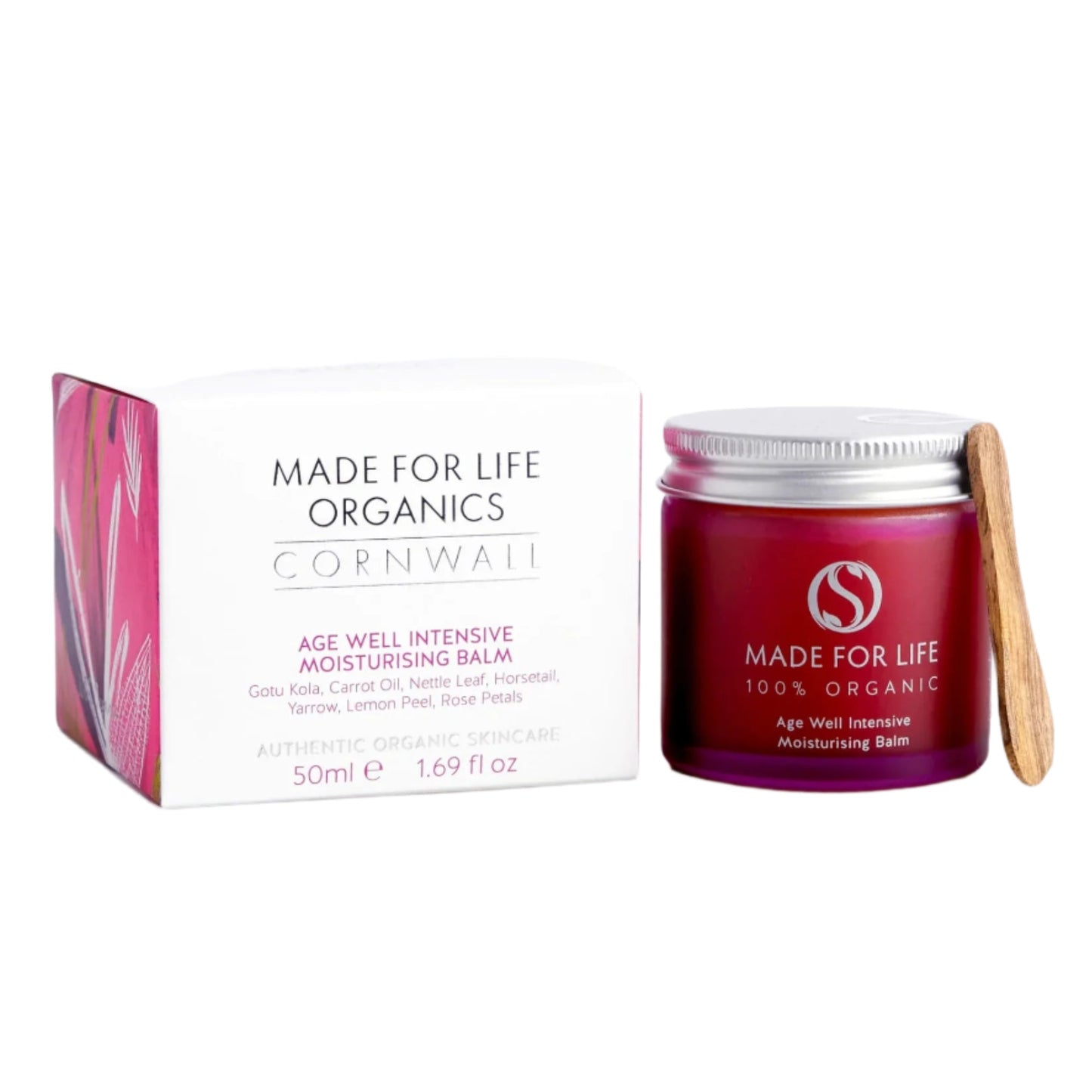 Made For Life Organics Intensive Moisturiser for Sensitive Skin 50ml, front, with box