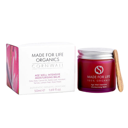 Made For Life Organics Intensive Moisturiser for Sensitive Skin 50ml, front, with box