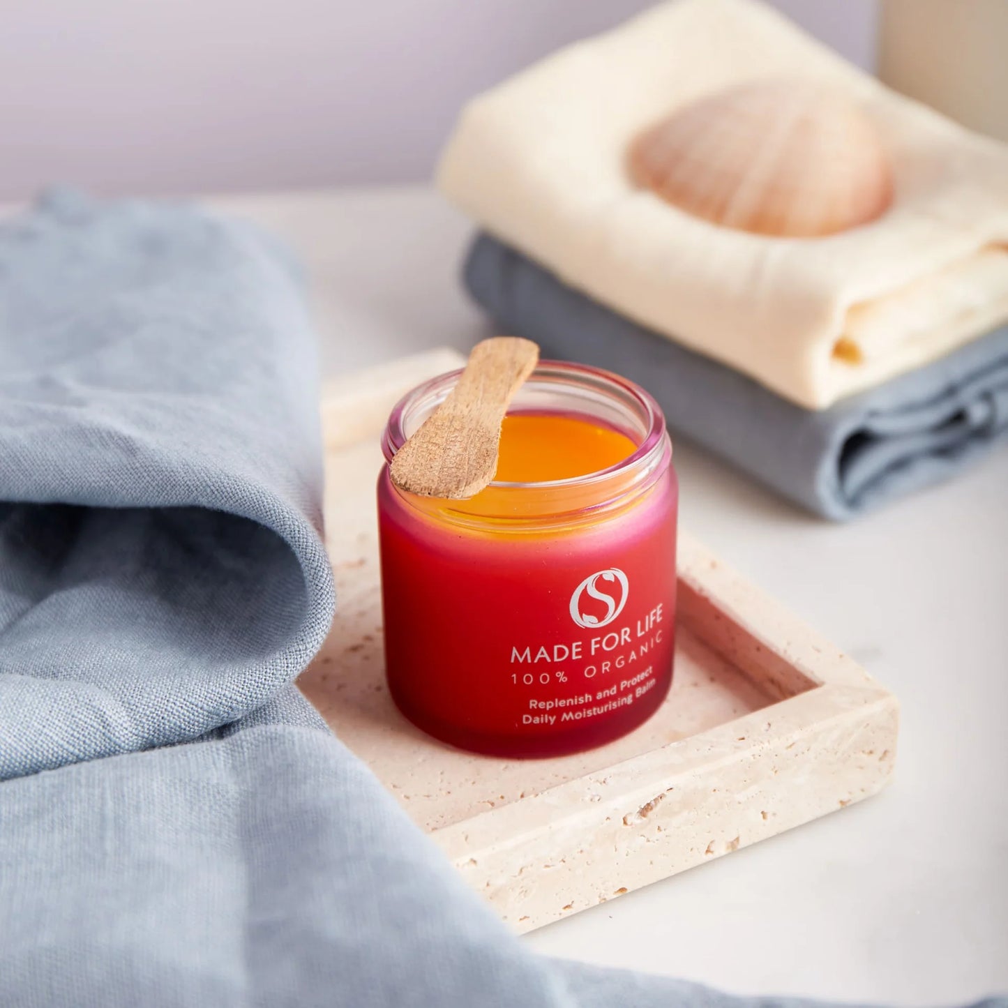 Made For Life Organics Moisturising Face Balm 50ml, open front