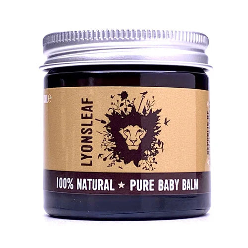 Jar of Lyonsleaf 100% Natural Pure Baby Balm on a white background